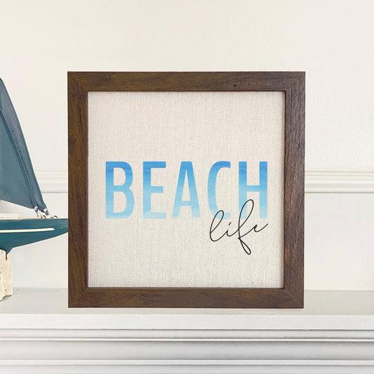 Beach Life - Framed Sign - Shell Yeah by JaksWalnutCS-BFS-11119-BRNHome Decor