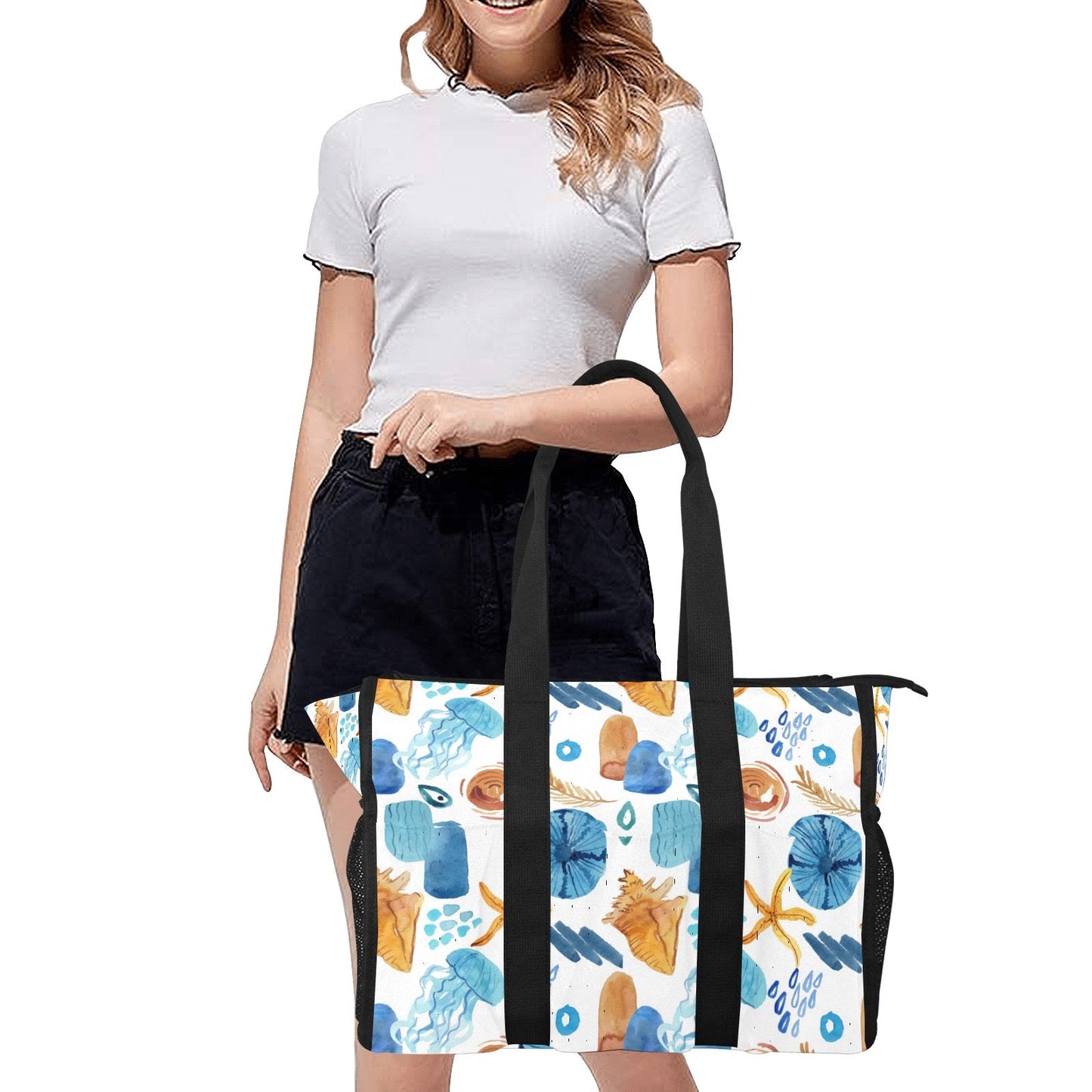 Beach Tote Bag - Shell Yeah by JaksWhite2ONE SIZEB9790C5620AC481DA38E5C29DEECB3B9