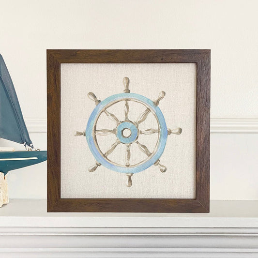 Ship Wheel - Framed Sign - Shell Yeah by JaksWalnutCS-BFS-11129-BRNHome Decor