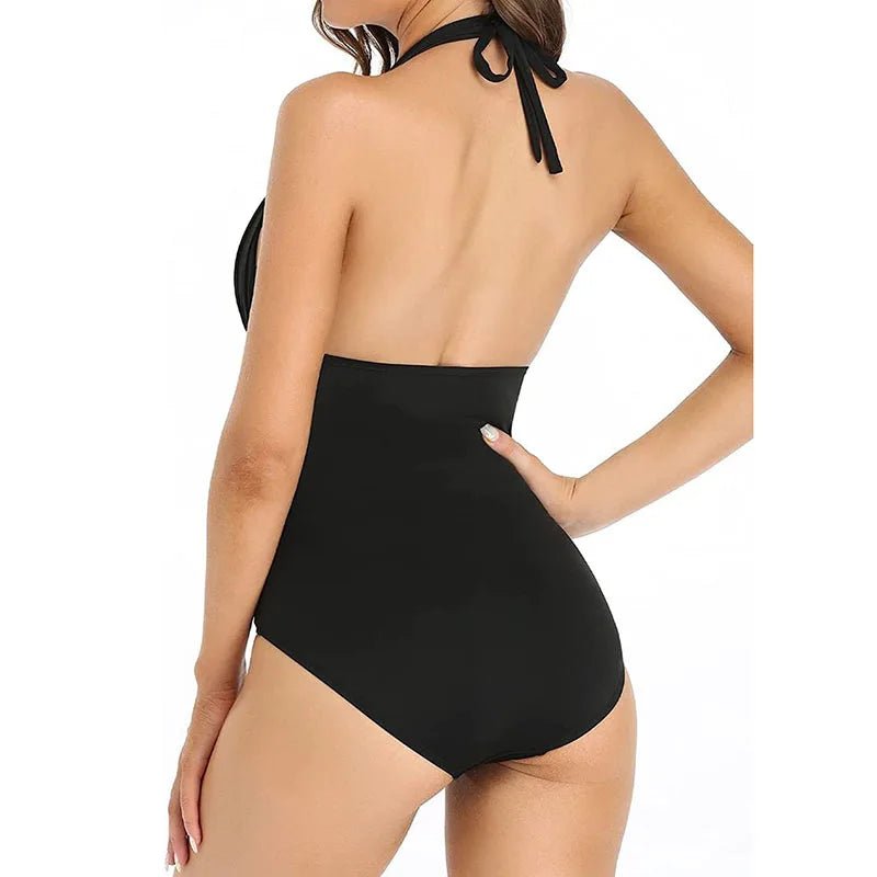 Solid One Piece Halter Backless - Shell Yeah by JaksXLblackBLACK-XL-CHINAOther
