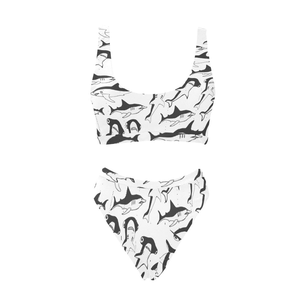Sport Top & High-Waisted Bikini Swimsuit - Shell Yeah by JaksWhiteXS0822F90955864569A082301F0DB8EBD2