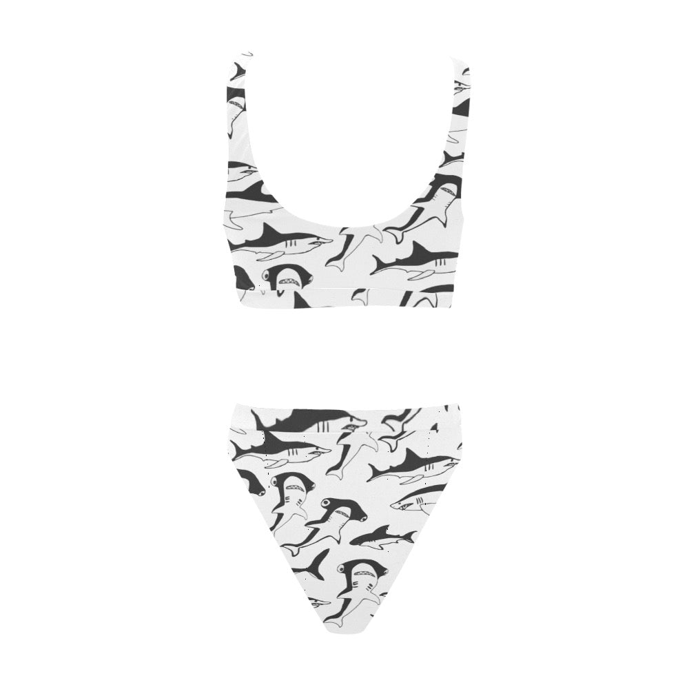 Sport Top & High-Waisted Bikini Swimsuit - Shell Yeah by JaksWhiteXS0822F90955864569A082301F0DB8EBD2