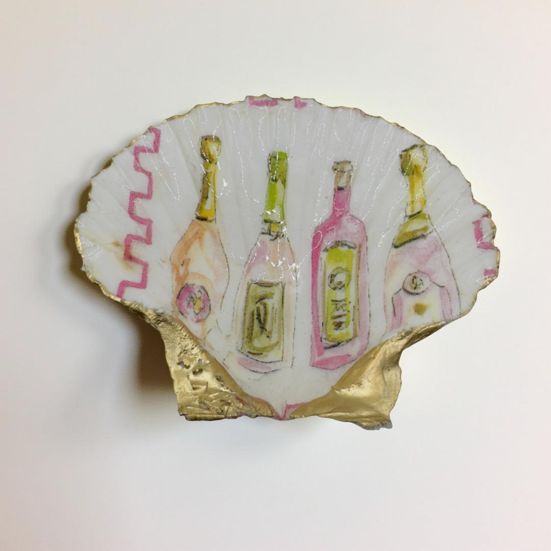 Decoupaged oyster and scallop shell dishes from Shell Yeah by Jaks