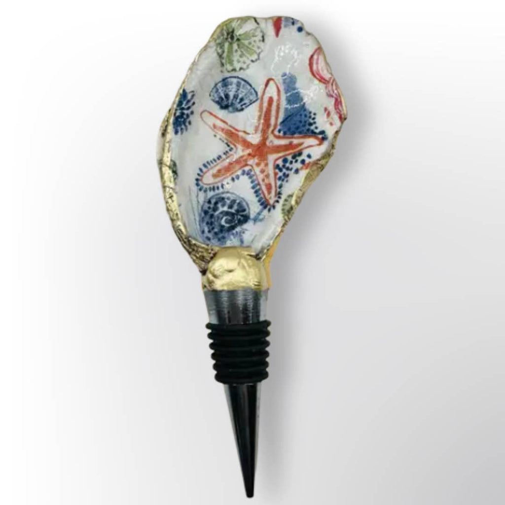 Starfish Oyster Shell Wine Stopper