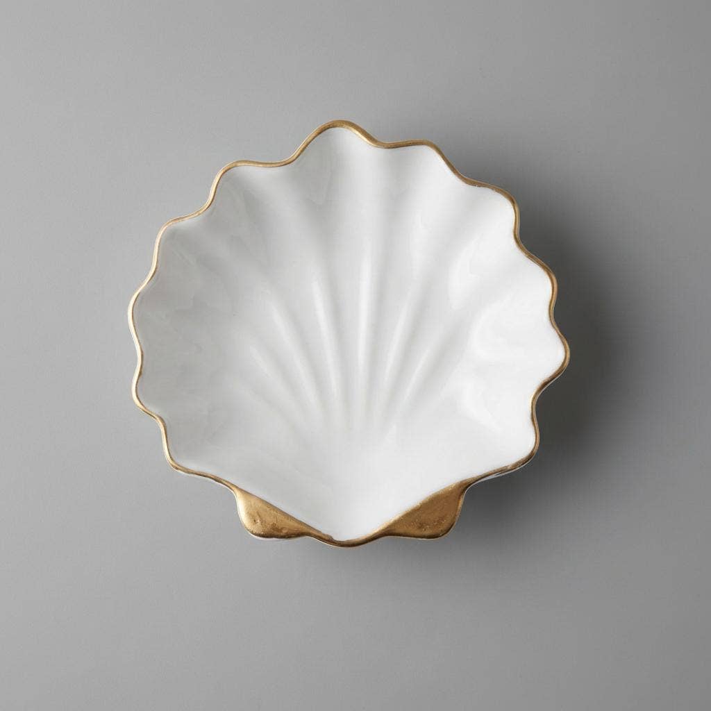 Scallop Shell Resin Dish Food Safe