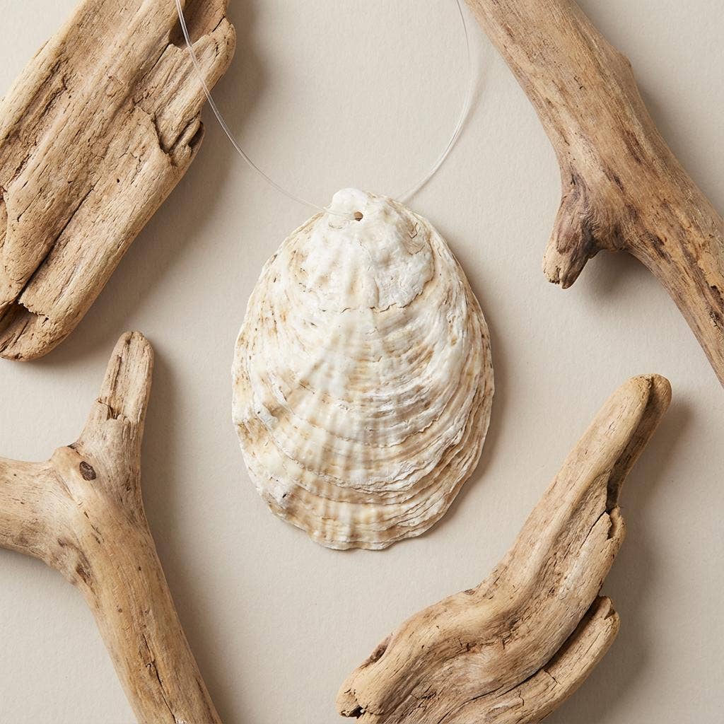Navy Anchor Oyster Ornament