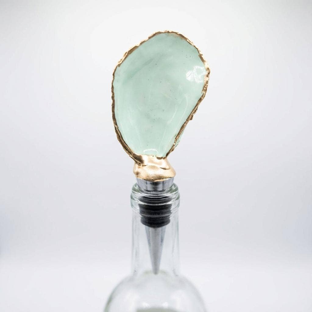 Emerald Splendor Oyster Shell Wine Stopper