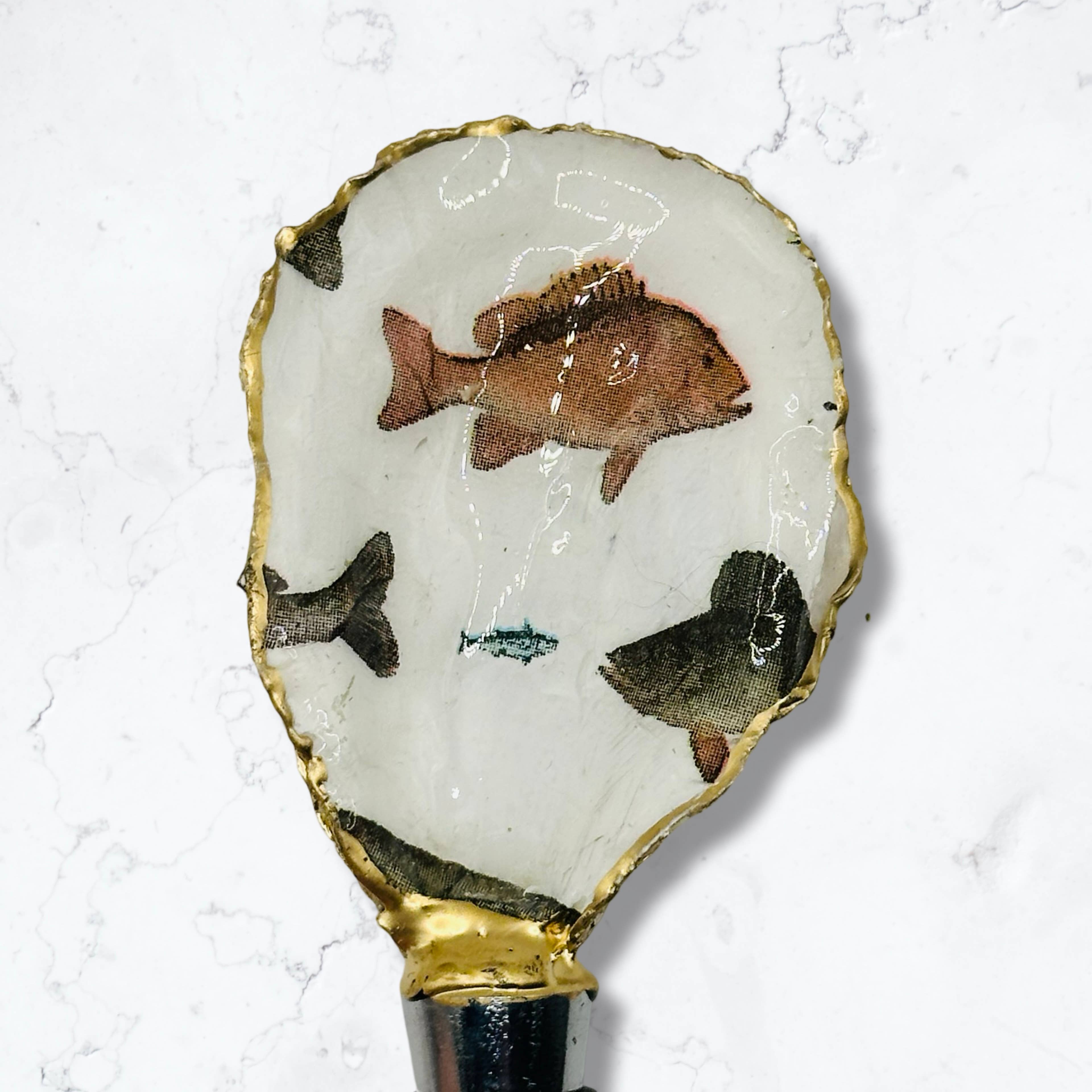 Fish Oyster Shell Wine Stopper