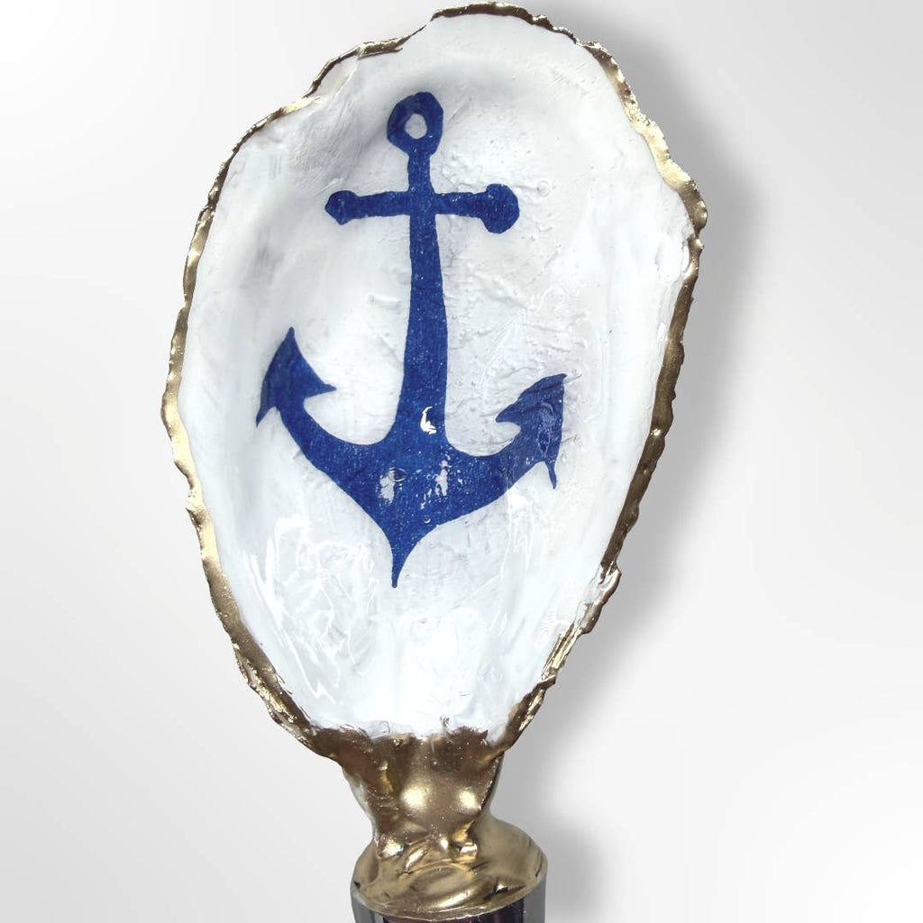 Coastal Anchor Oyster Shell Wine Stopper