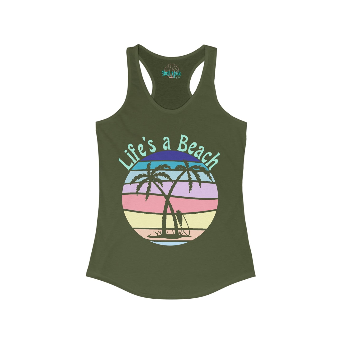 lifes a beach Racerback Tank