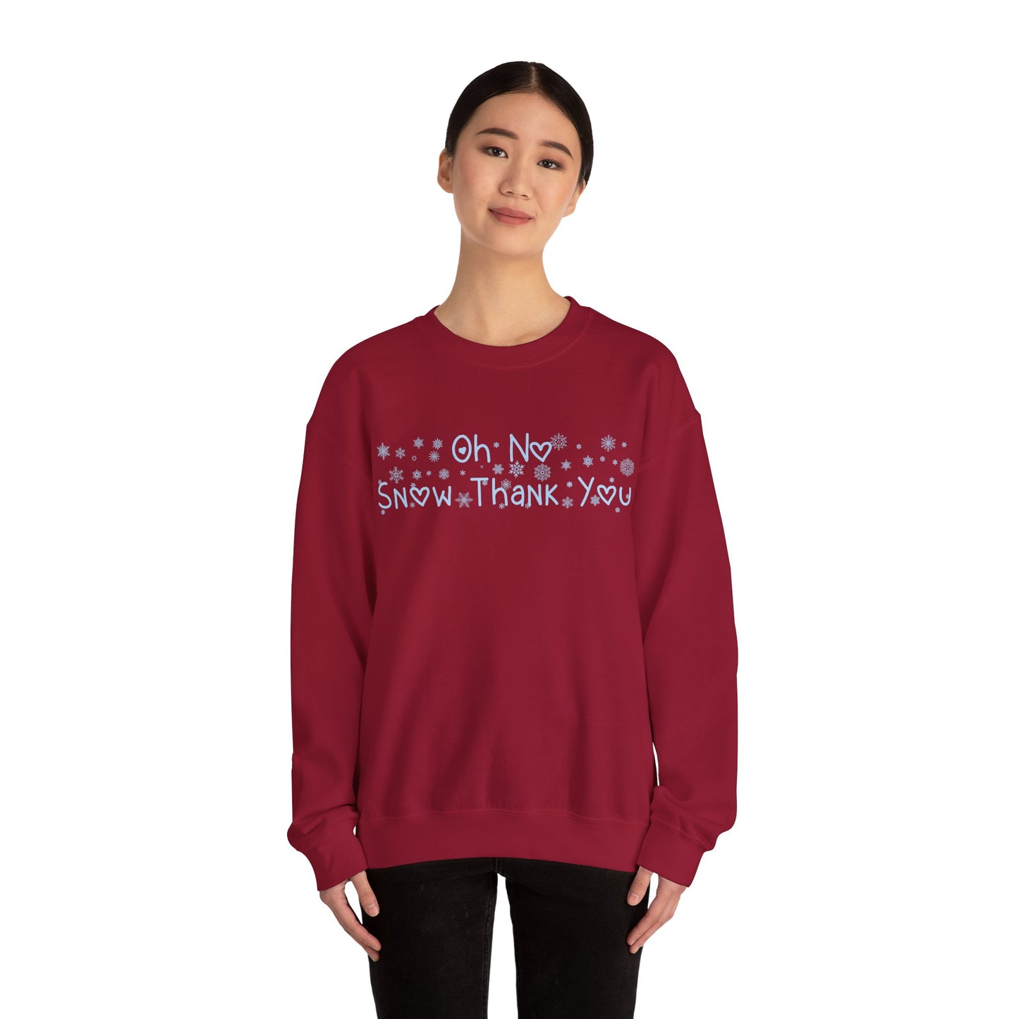 Snow Thank You Crewneck Sweatshirt