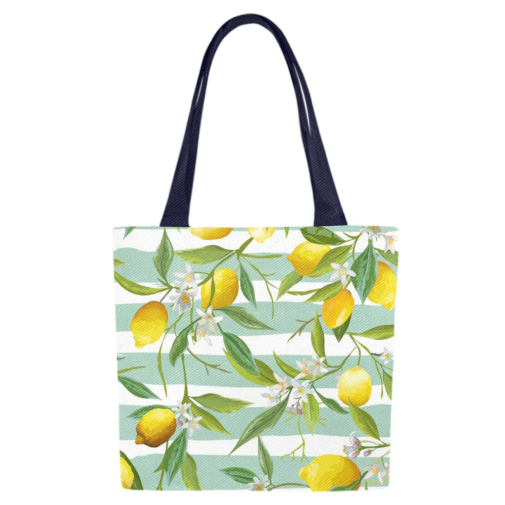 Lemon Patterned Beach Bags