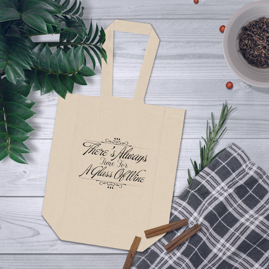 Time For Wine Double Wine Tote Bag