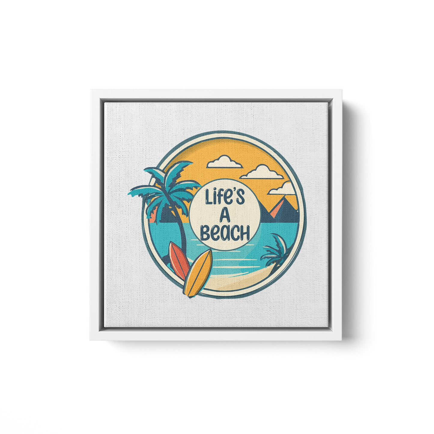 Life's A Beach Framed Matte Canvas