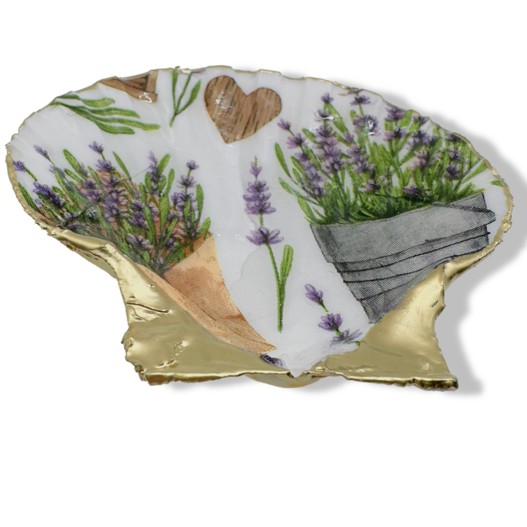 Lavender Serenity Scallop Soap Dish