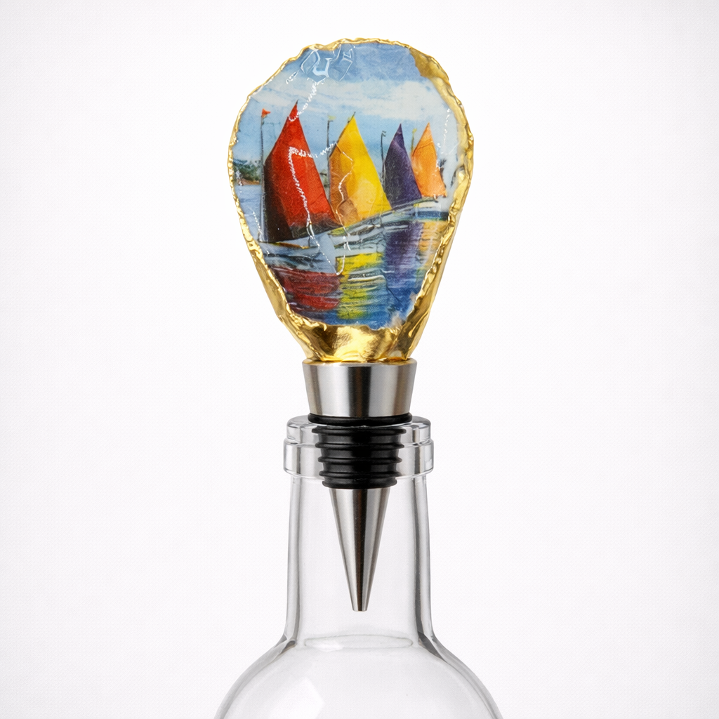 Sailaway Regatta Oyster Shell Wine Stopper