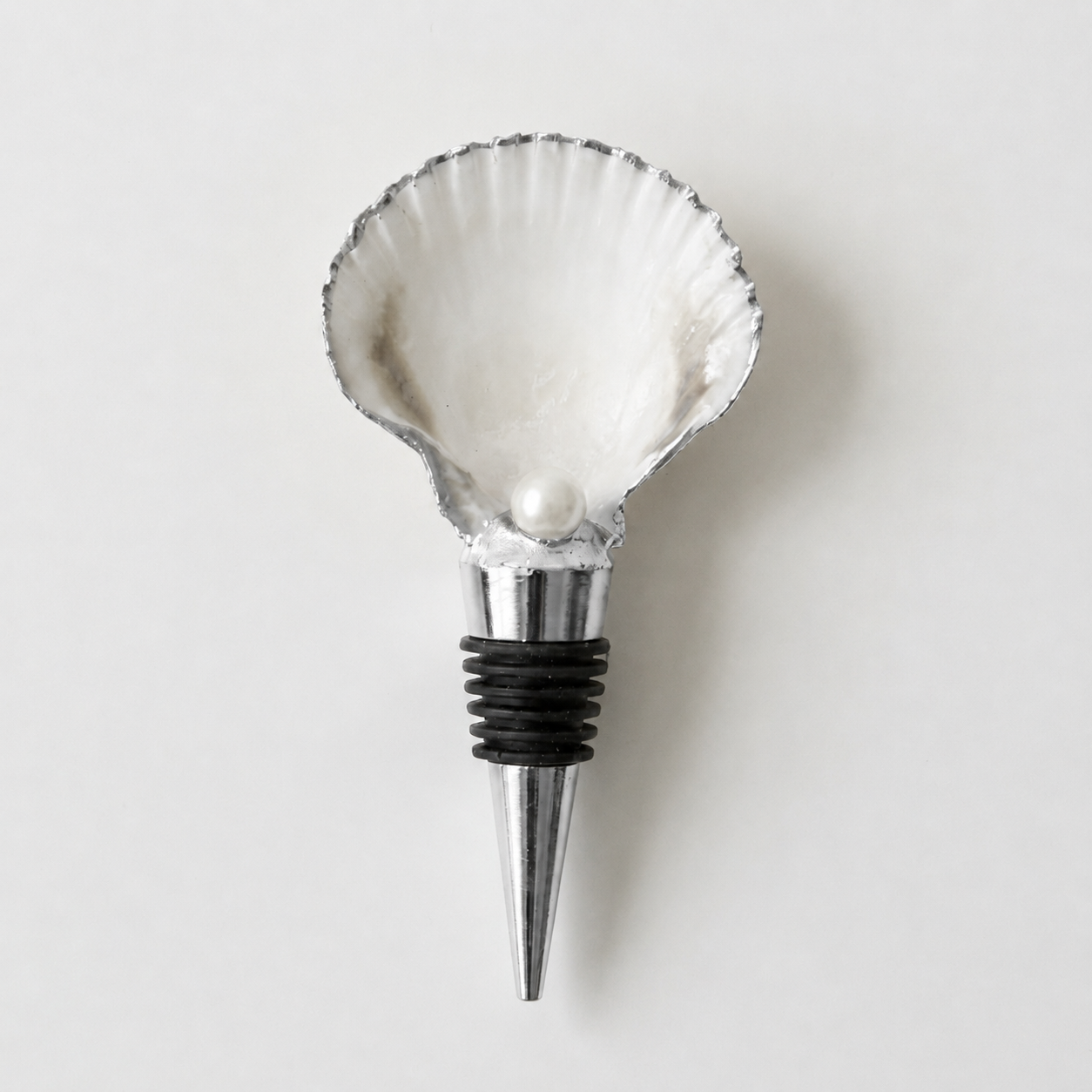 Calico Pearl Scallop Shell Wine Stopper