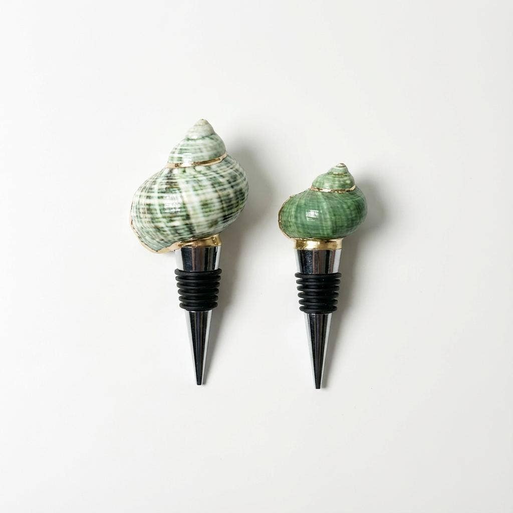 Green Turbo Shell Wine Stopper