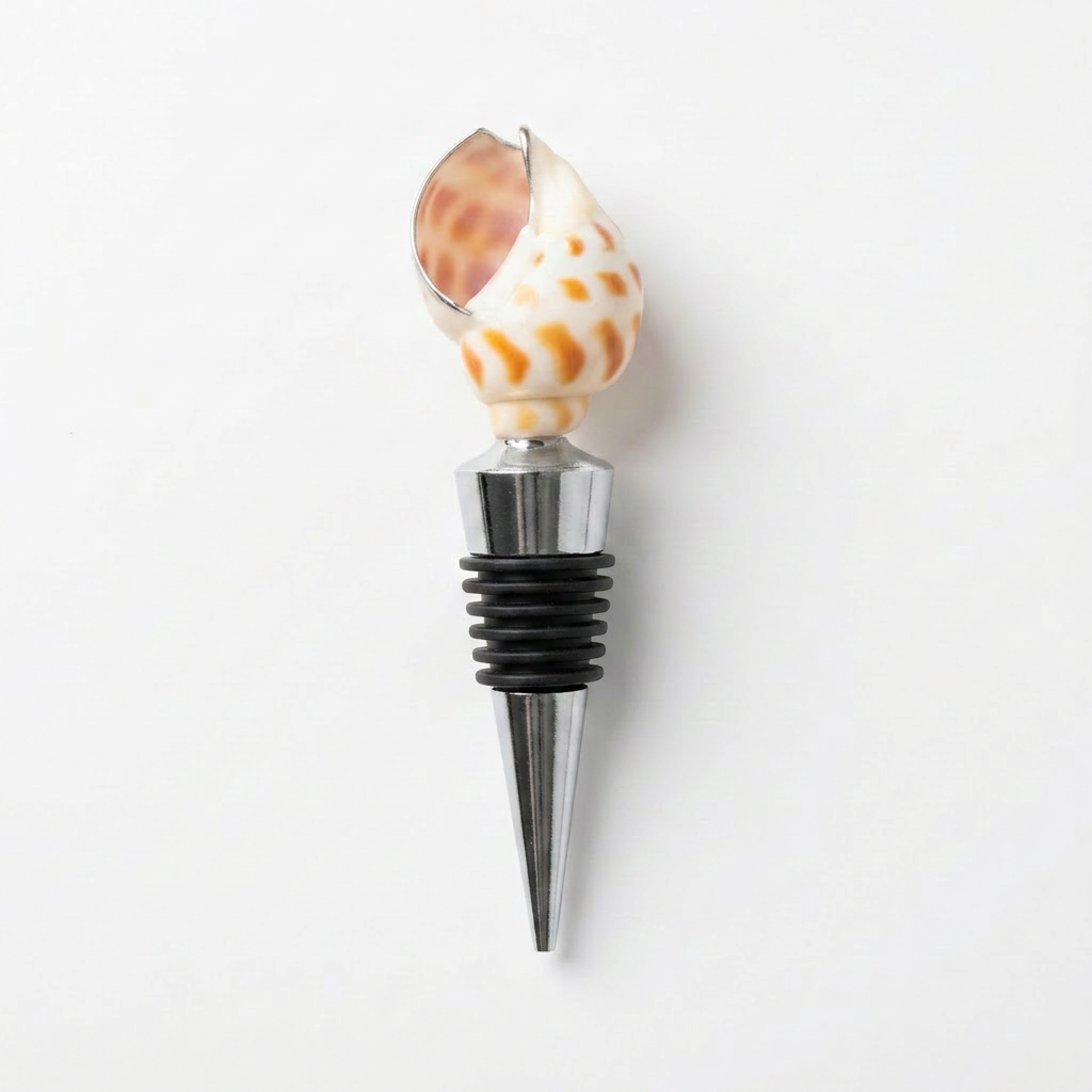 Areola Babylonia Shell Wine Stopper Coastal Gift