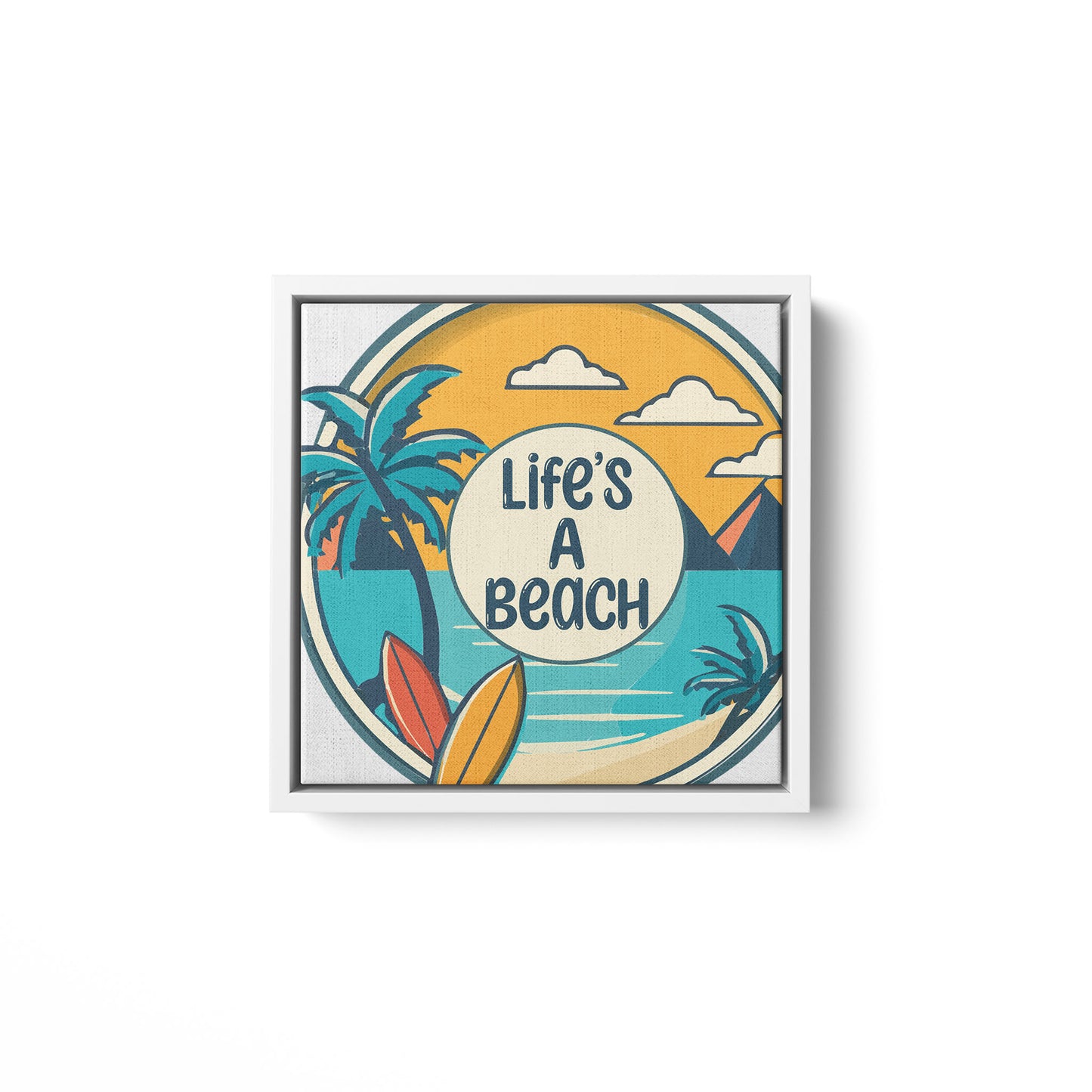 Life's A Beach Framed Matte Canvas