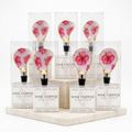 Hibiscus tropical motif oyster shell wine stopper with gold rim finish