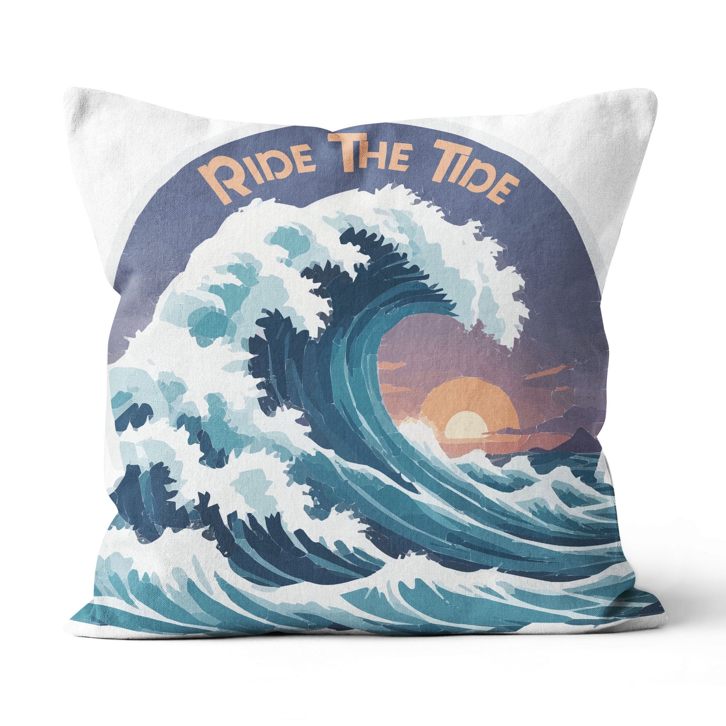 Ride The Tide Canvas Throw Pillow