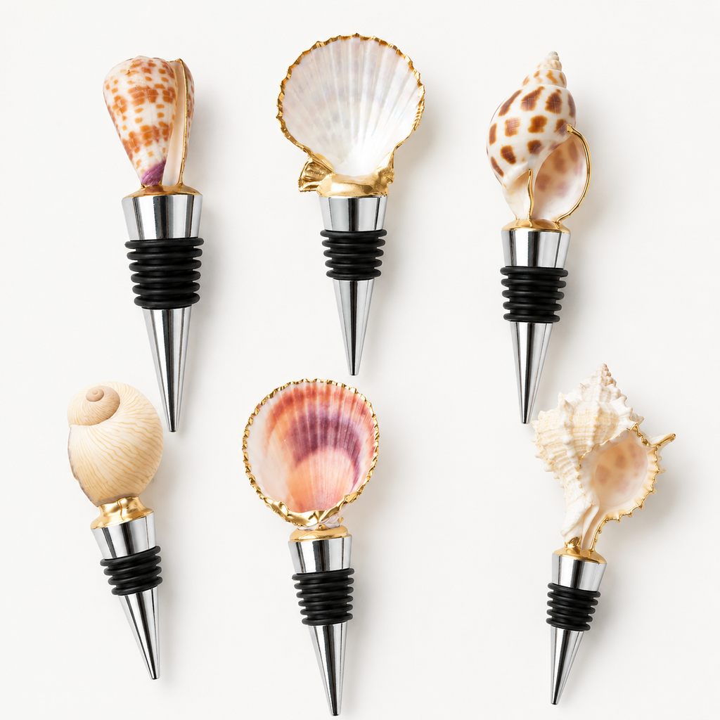 Micro Luxury Shell Wine Stopper Pack 12 Pc