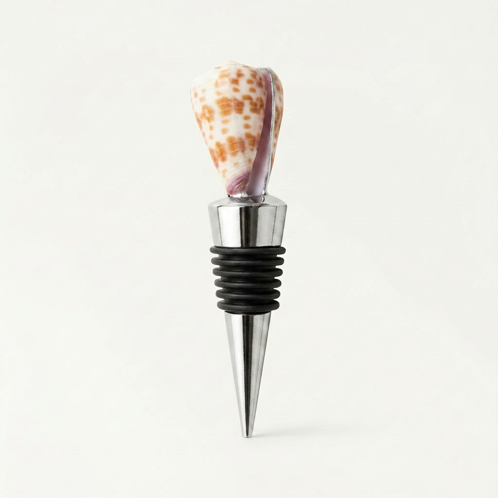 Tesselate Cone Shell Wine Stopper