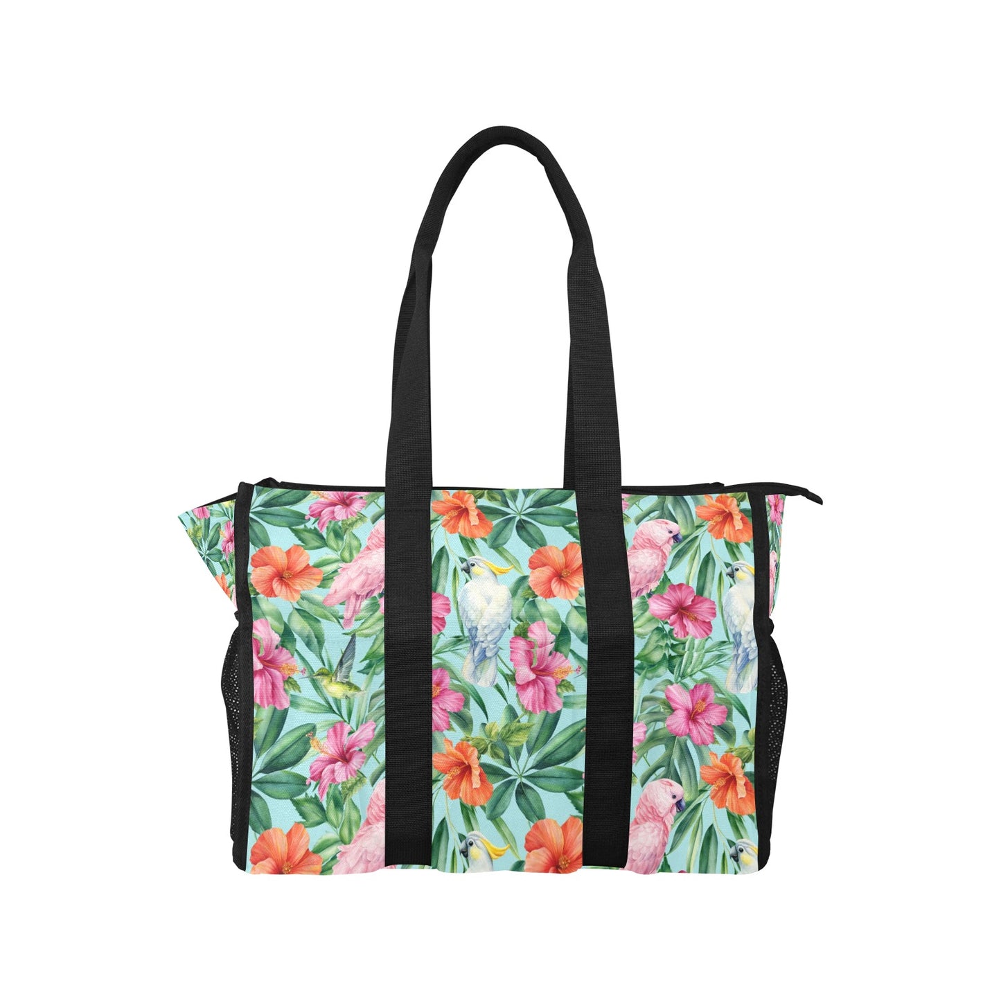 Tropical Bird Large Pocket Tote