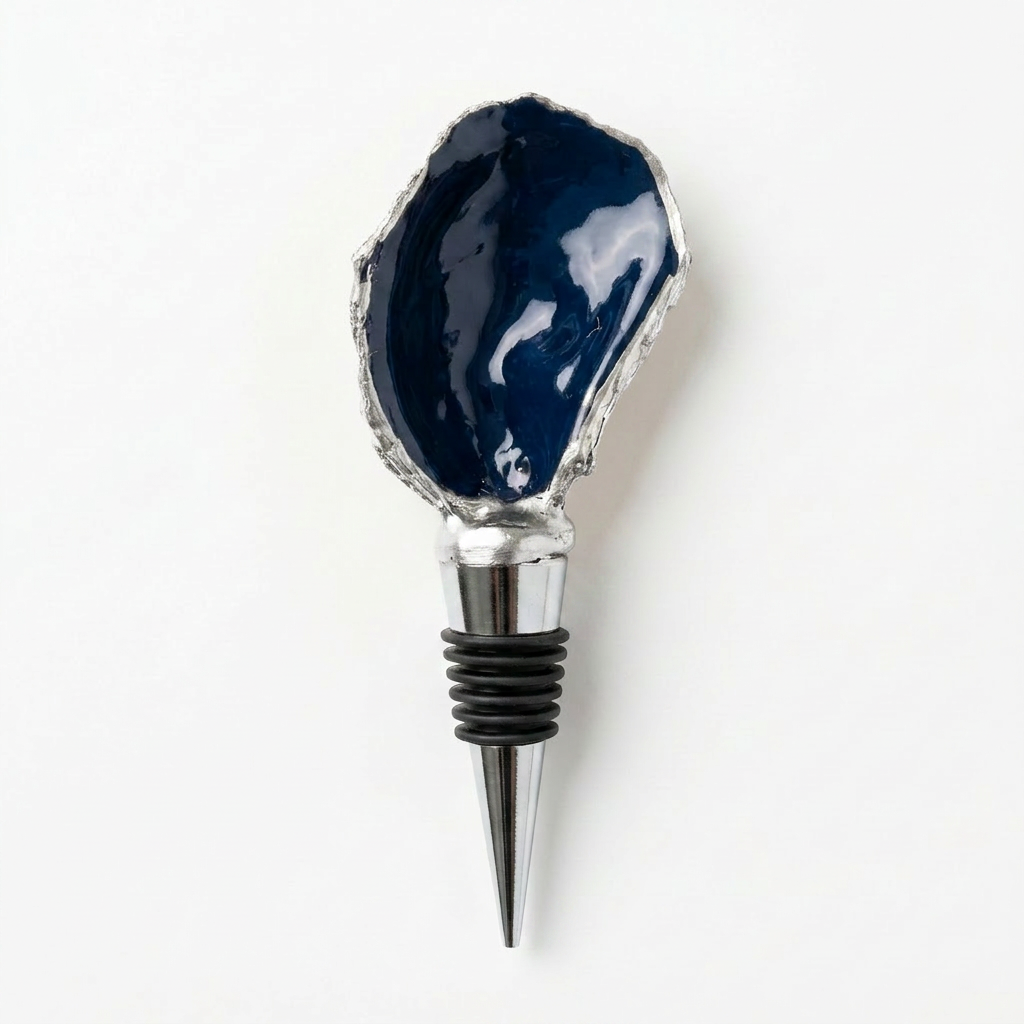 Coastal Blues Oyster Shell Stopper Set