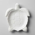 Sea turtle motif food-safe resin serving tray in coastal style