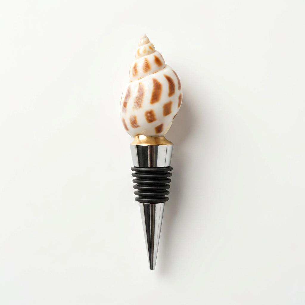 Areola Babylonia Shell Wine Stopper Coastal Gift