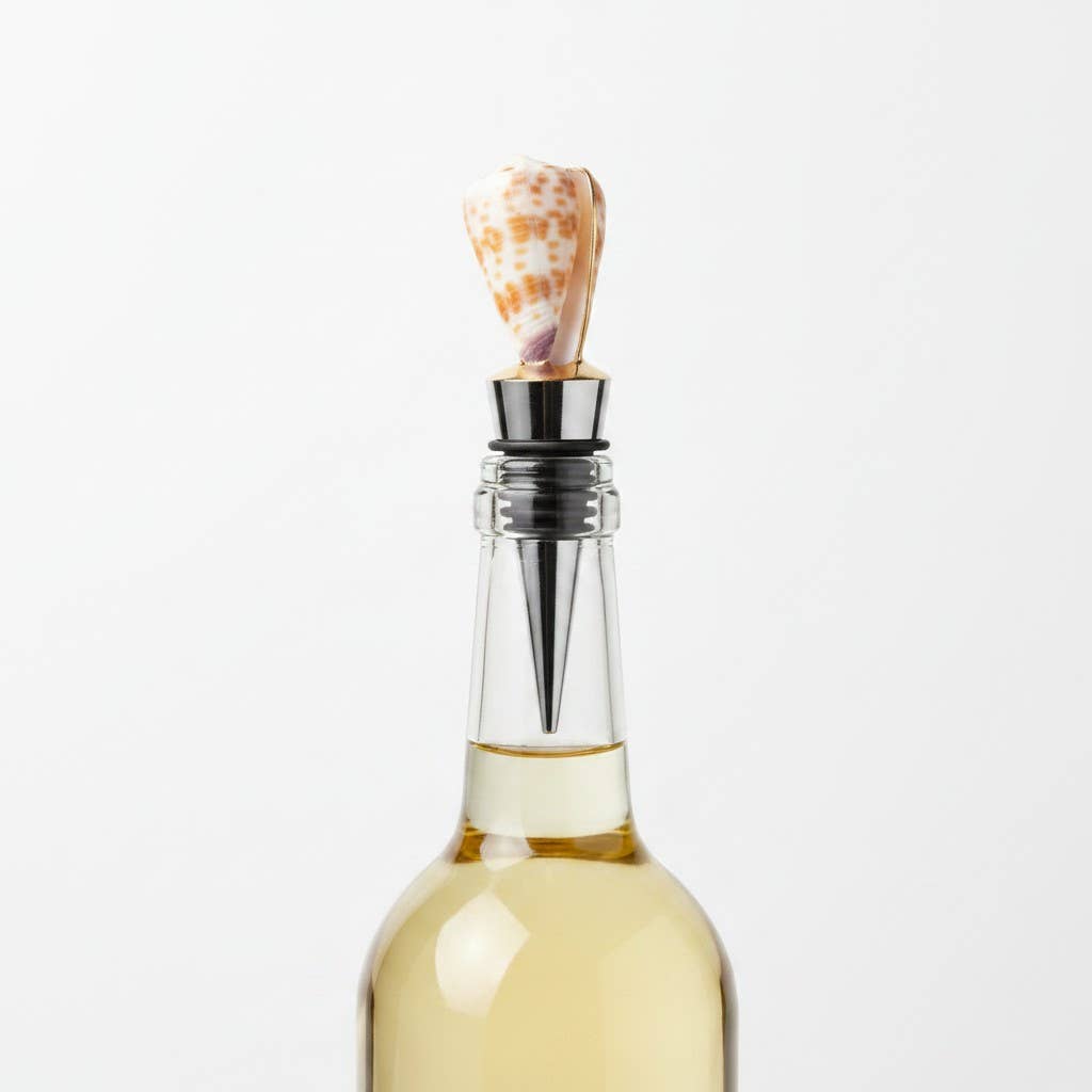 Tesselate Cone Shell Wine Stopper
