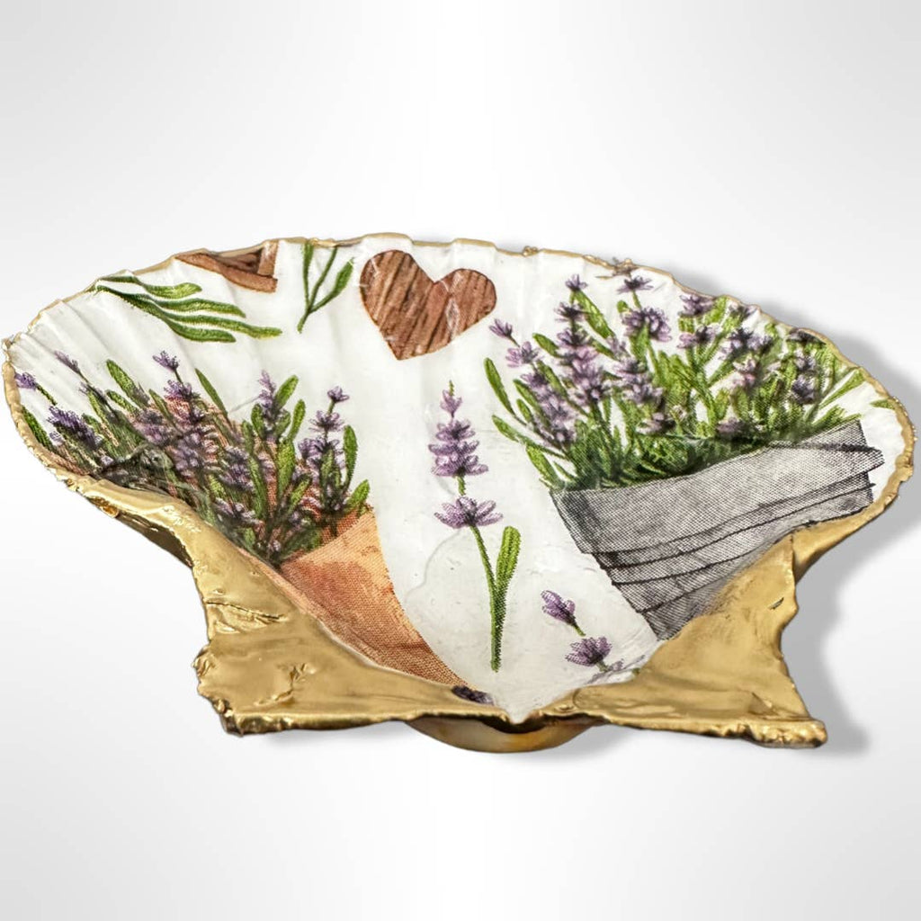 Lavender Serenity Scallop Soap Dish