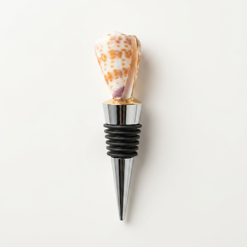 Tesselate Cone Shell Wine Stopper