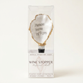 Humorous oyster shell wine stopper with gold rim finish