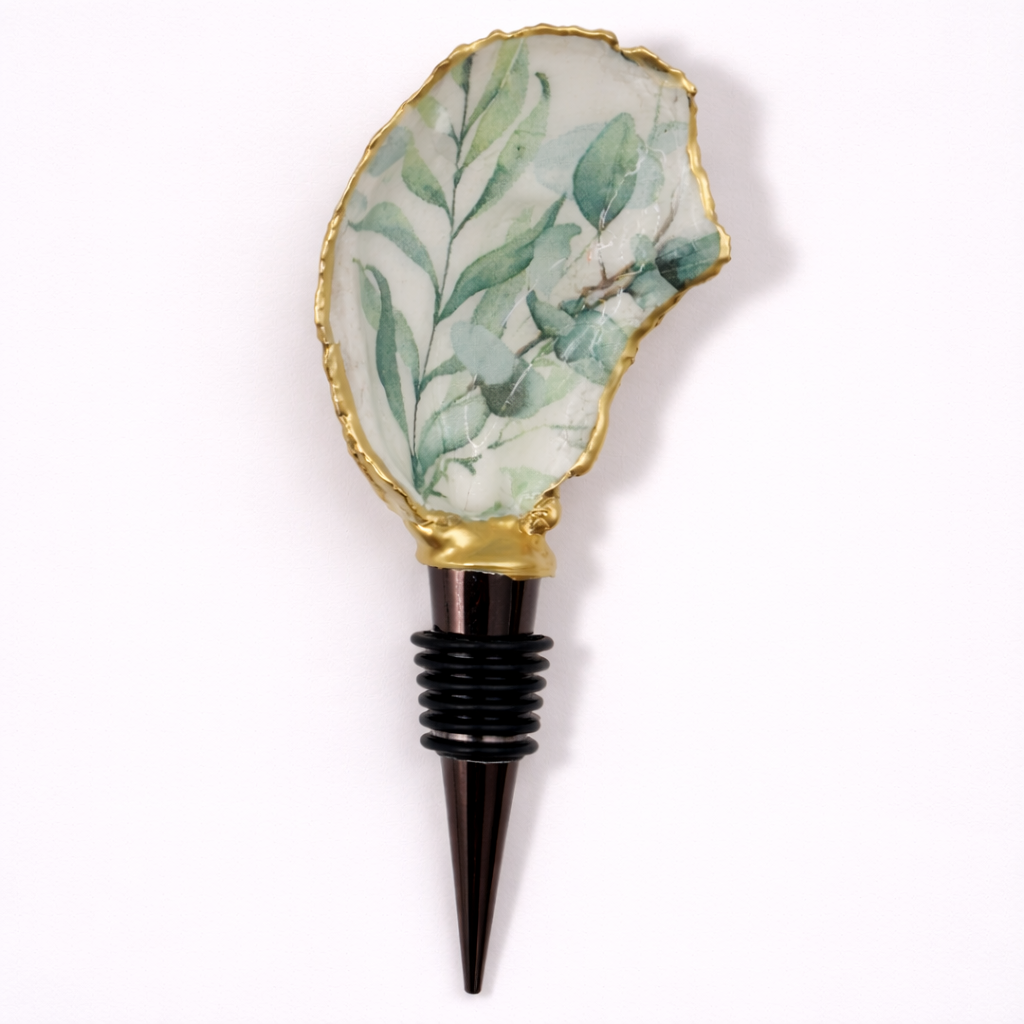 Eucalyptus Oyster Shell Wine Stopper