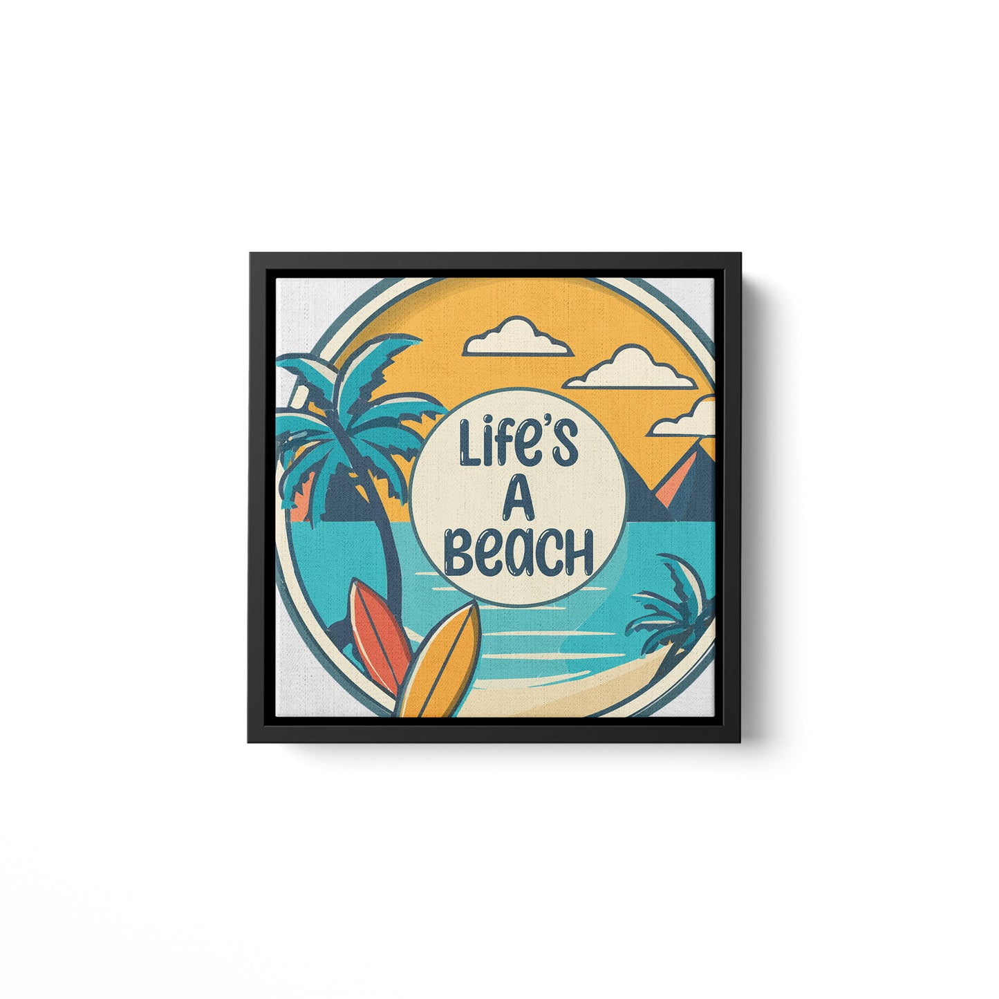 Life's A Beach Framed Matte Canvas