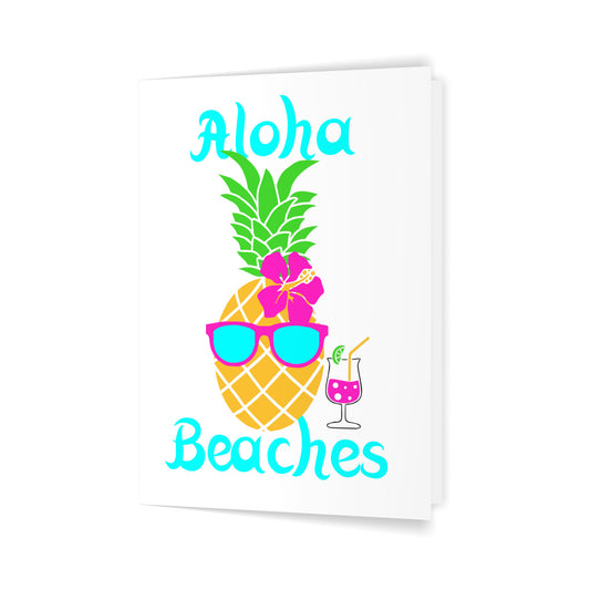 Aloha Beaches - 5x7 Folded Greeting Card (Set of 10)