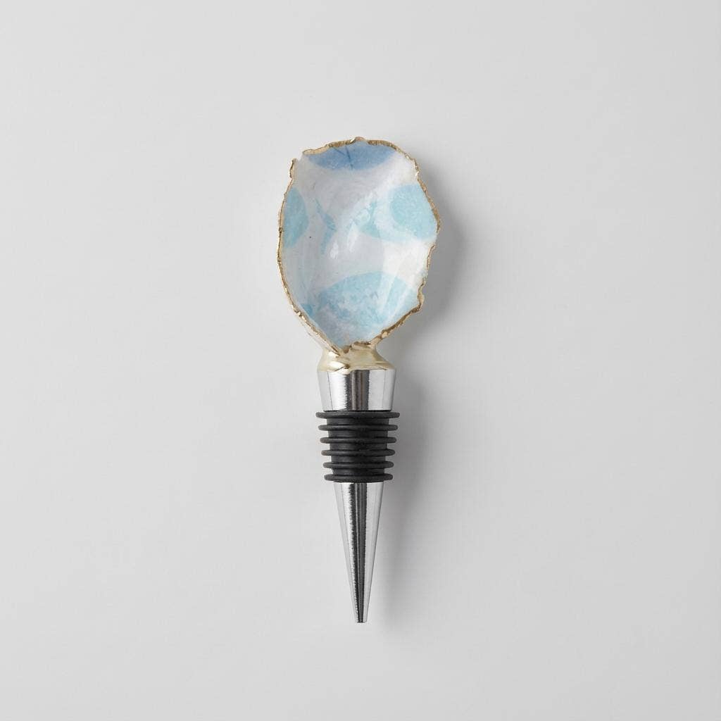 Blue White Oyster Shell Stopper Pack 12 Piece