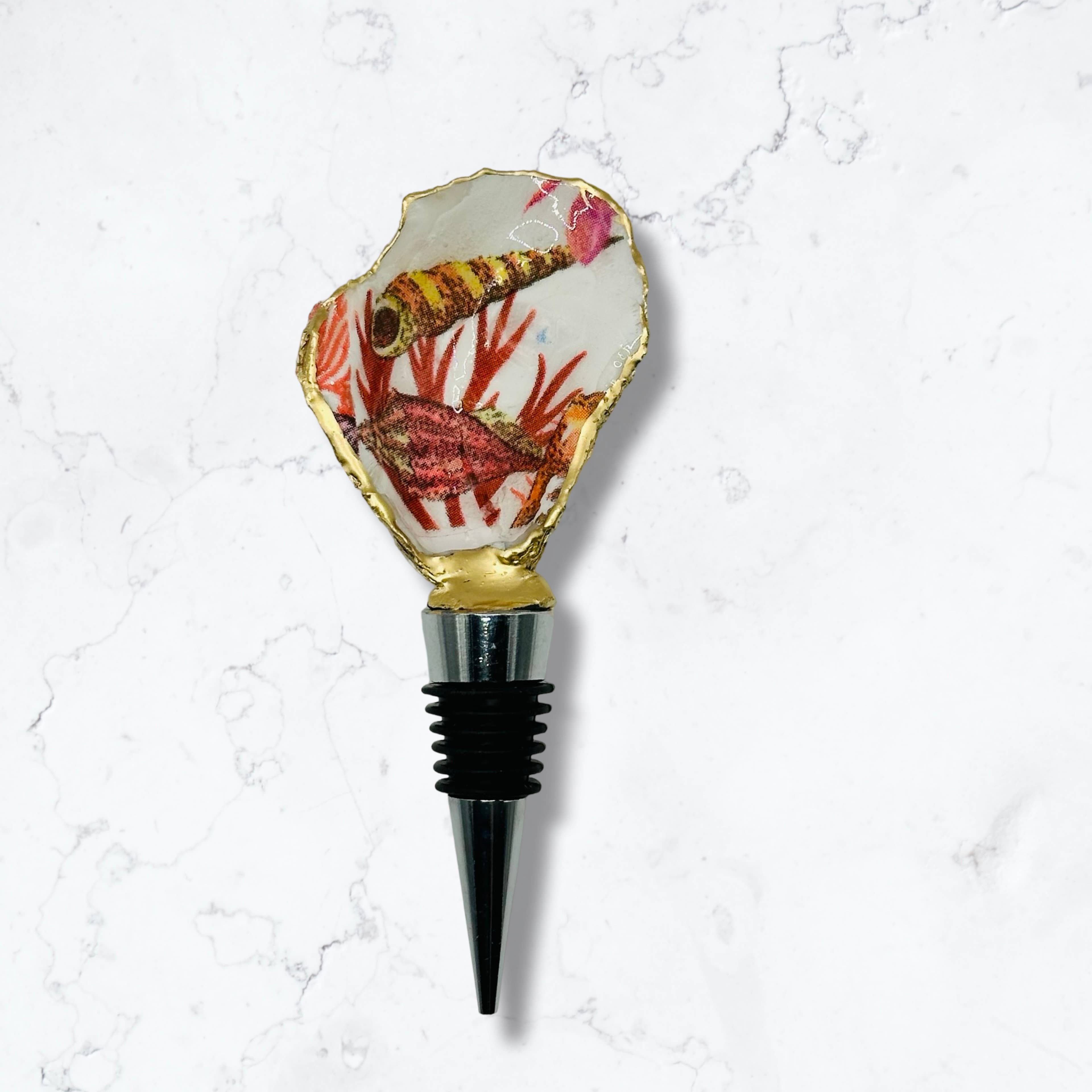 Coral Reef Oyster Shell Wine Stopper