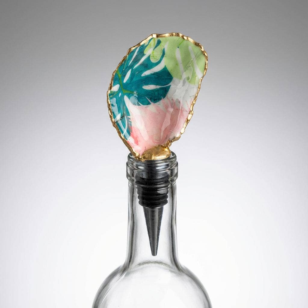 Monstera Oyster Shell Wine Stopper