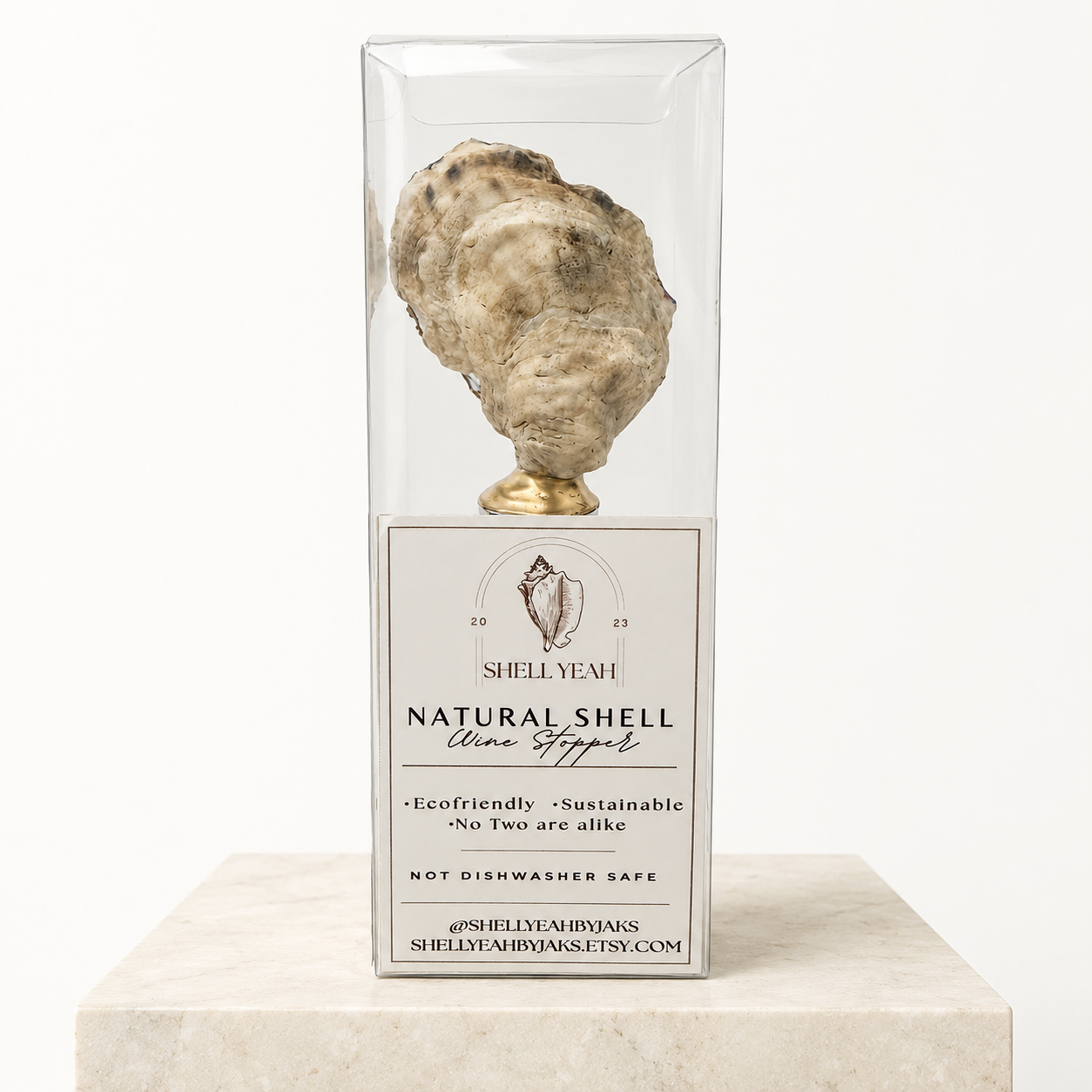 Monstera Oyster Shell Wine Stopper