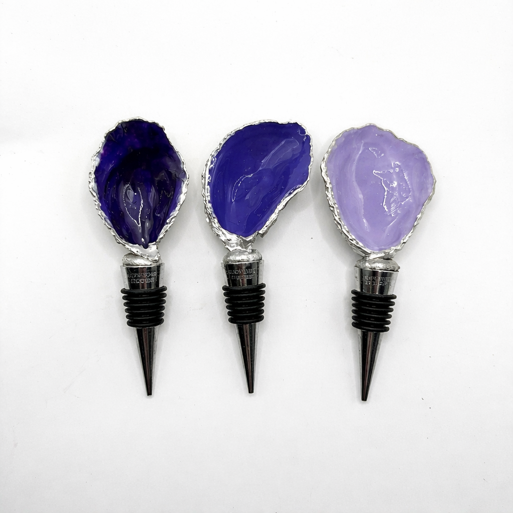 Amethyst Tones Oyster Shell Stoppers
