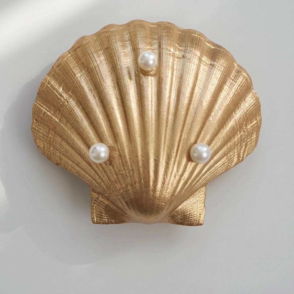 Blue Sand Dollar Scallop Shell Trinket Dish