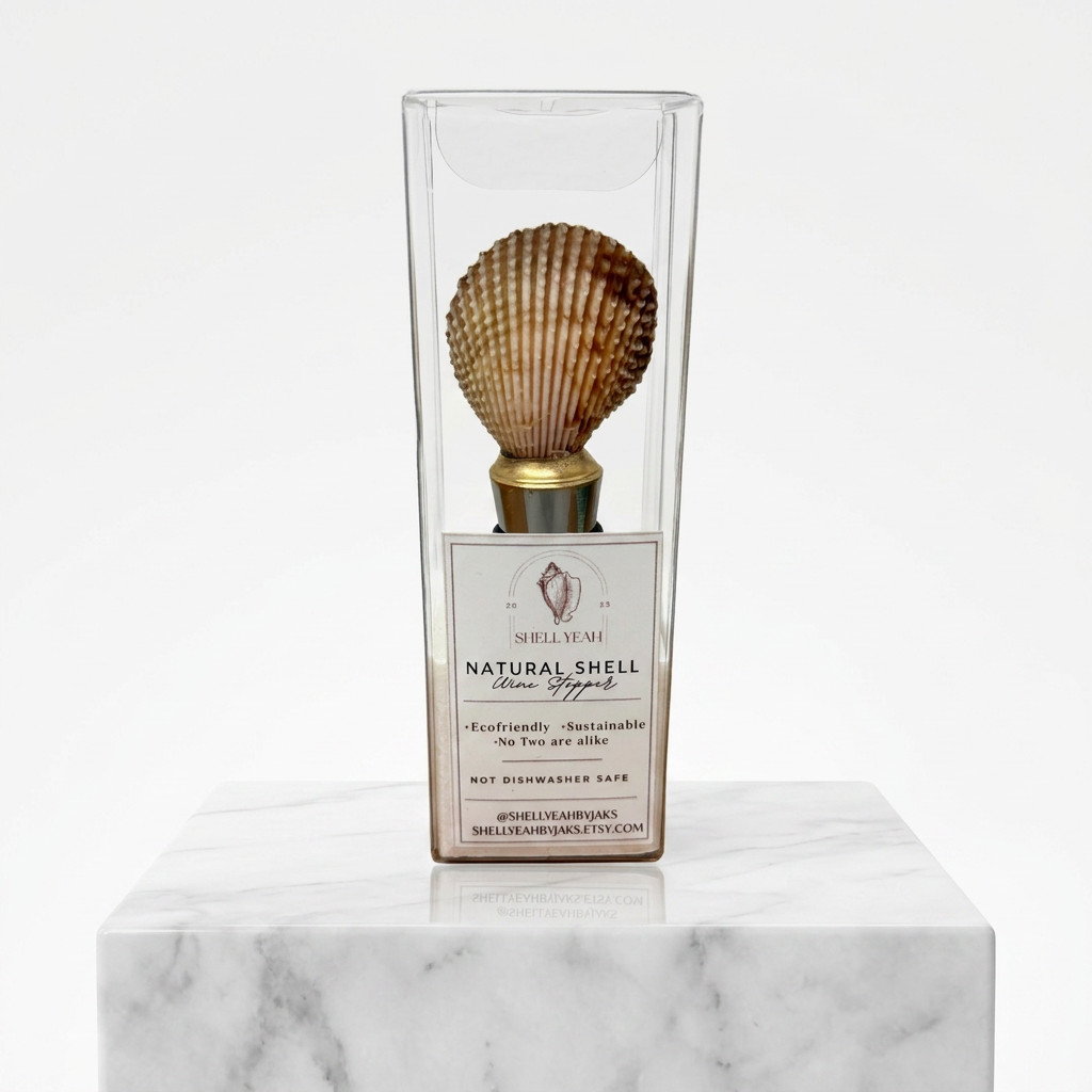 Sunset Scallop Shell Wine Stopper