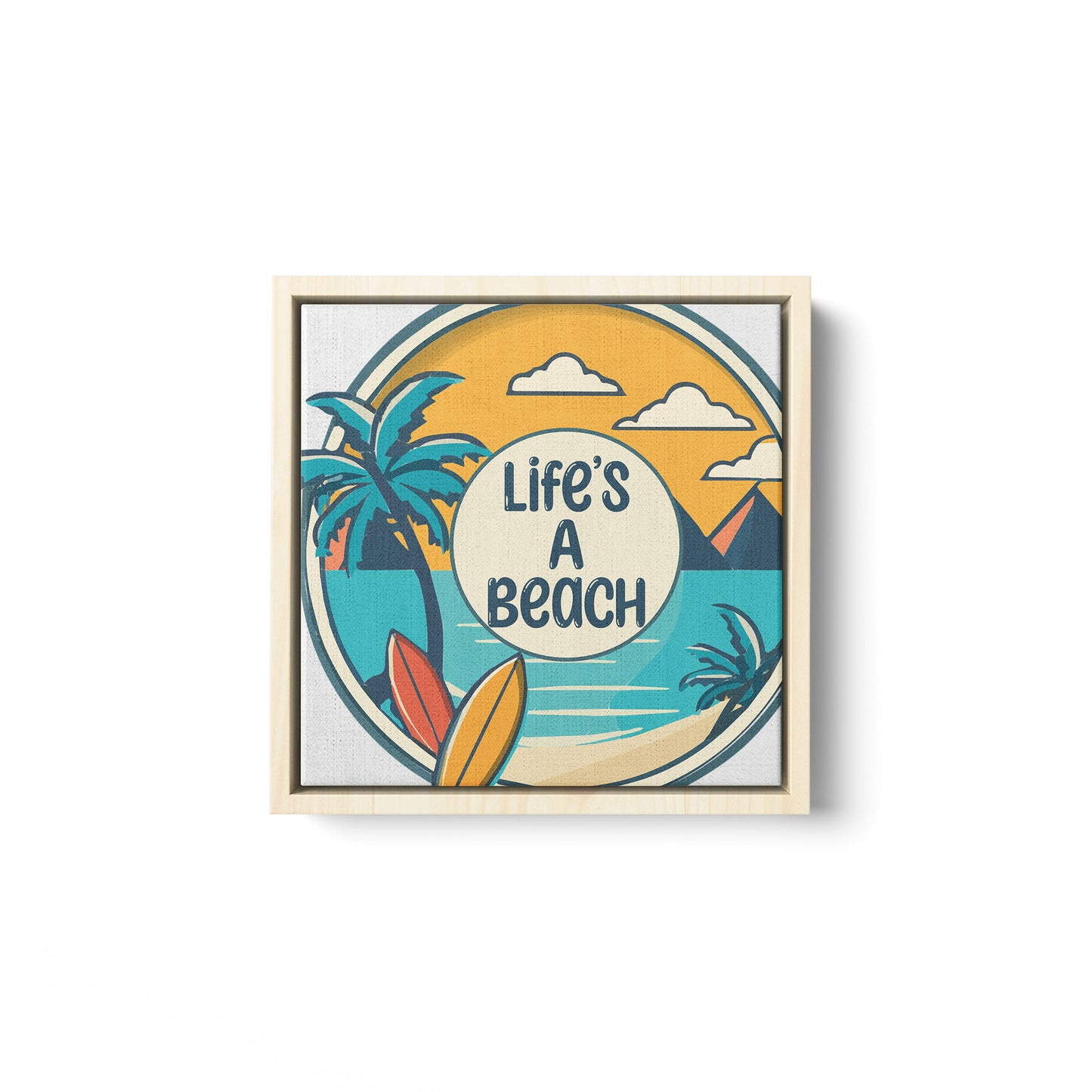 Life's A Beach Framed Matte Canvas