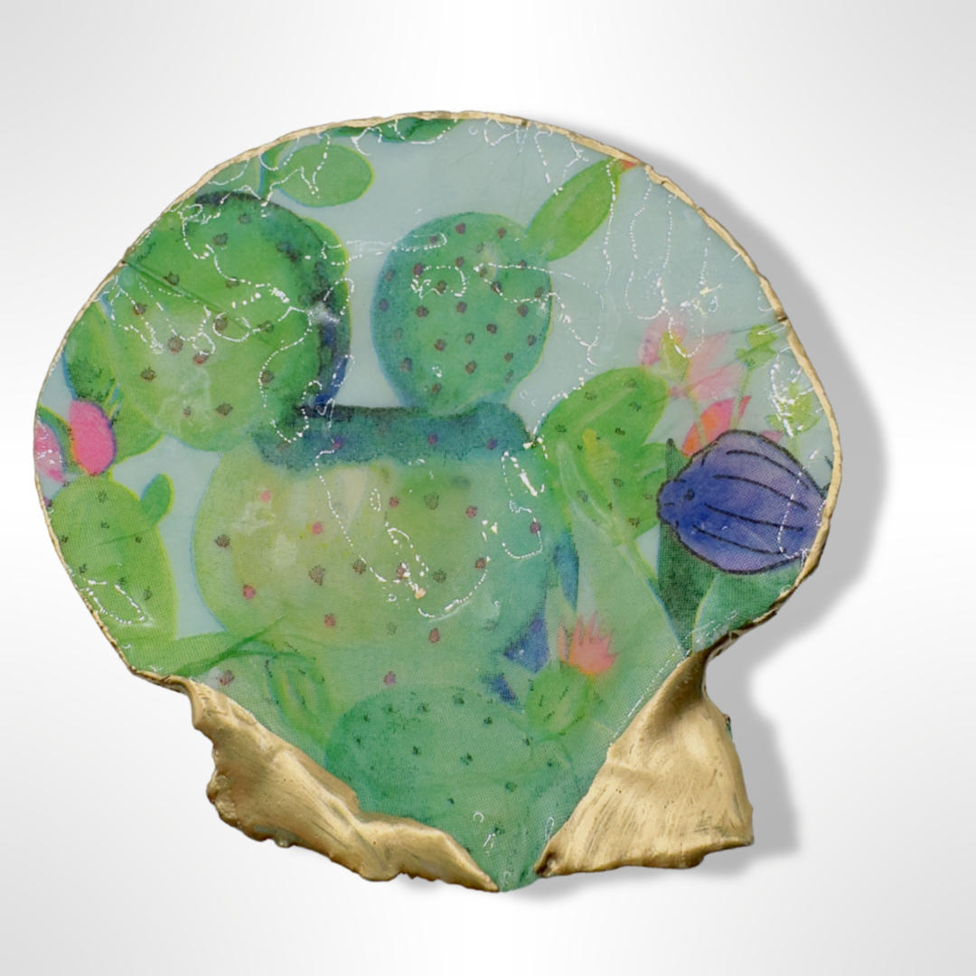 Prickly Pear Bloom Scallop Dish