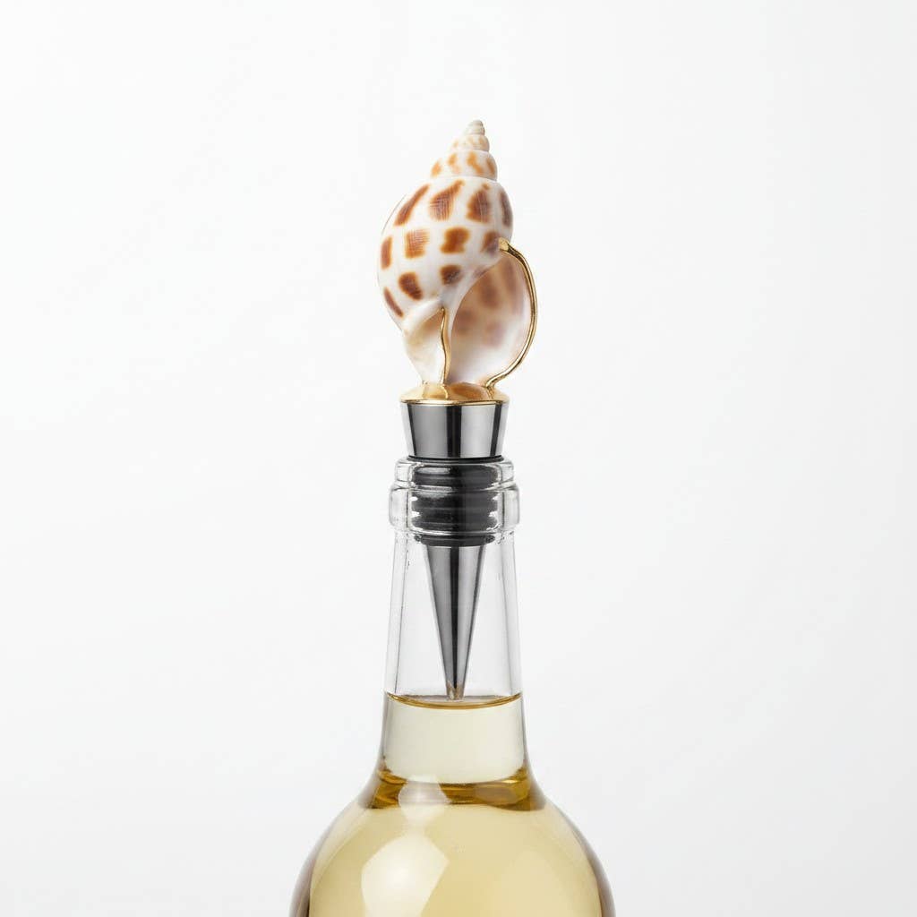 Areola Babylonia Shell Wine Stopper Coastal Gift