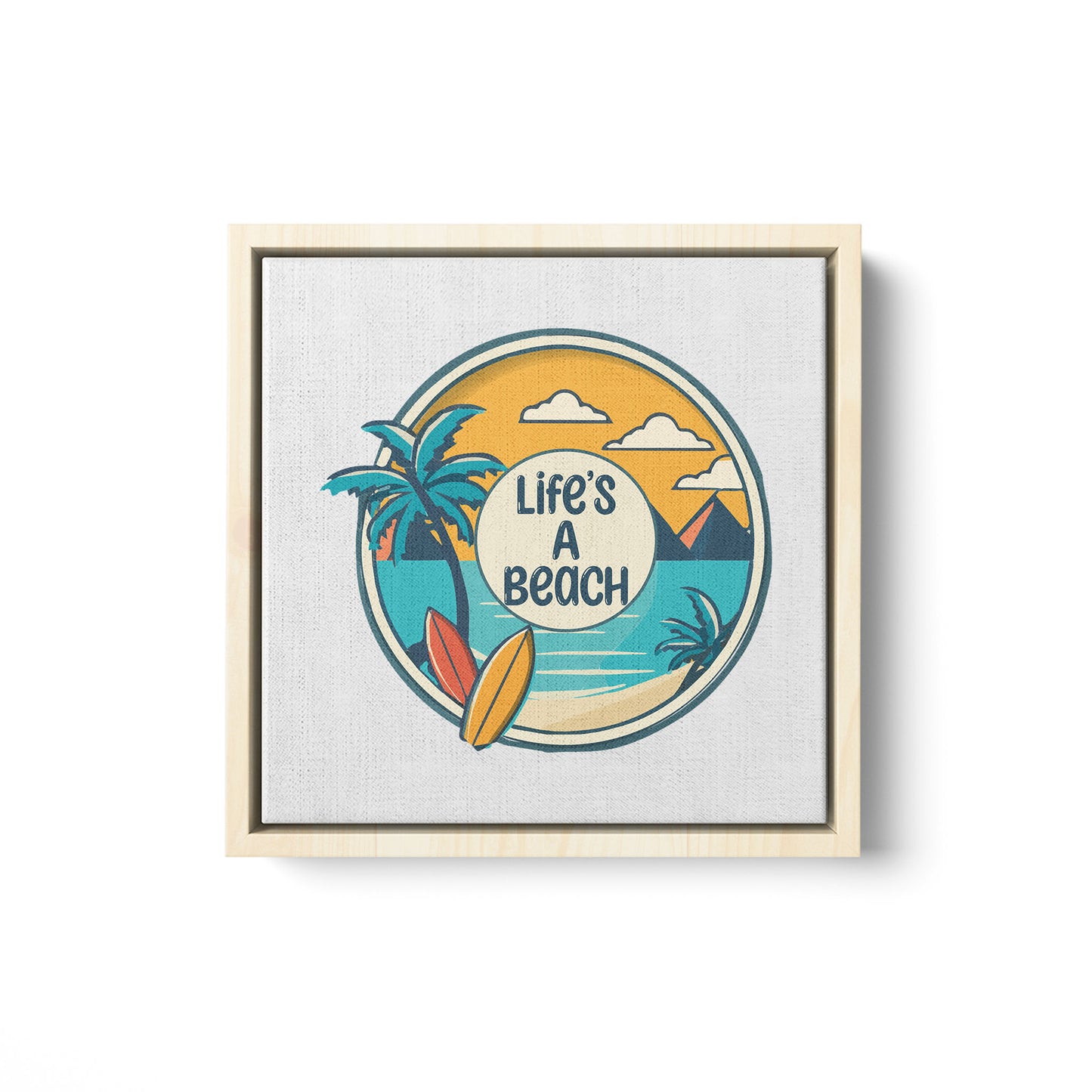 Life's A Beach Framed Matte Canvas